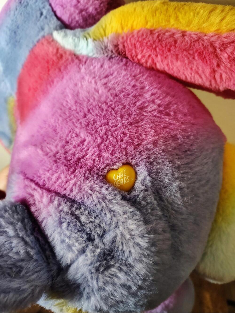 Large Care Bears DARE TO CARE Rainbow Star Caring Earth Recyle Plush - Picture 3 of 8